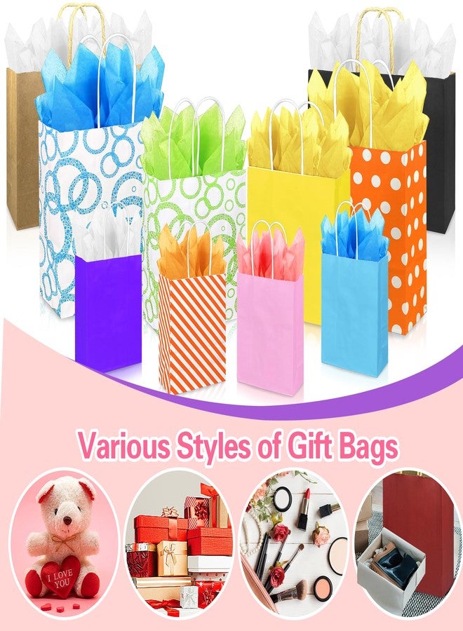 KEEPARTY 72 PCS Assorted Sizes Gift Bags 36 Gift Bags 4 Sizes 36 Tissue Papers 6 Color Bulk Perfect for Weddings Partie and Holidays 4 Sizes and Multiple Colors Available - Image 4
